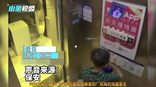 浙江杭州 奶奶误将实体广告认成售货机,连续多天逛电梯买鸡蛋